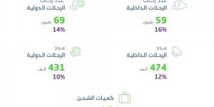 الإحصاء تنشر إحصاءات النقل الجوي 2024 - لايف نيوز