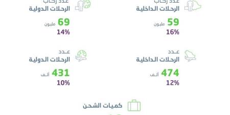 الإحصاء تنشر إحصاءات النقل الجوي 2024 - لايف نيوز