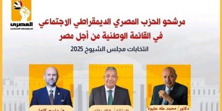 رسميا.. 5 مرشحين للمصري الديمقراطي بالقائمة الوطنية للشيوخ - لايف نيوز