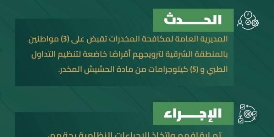 مكافحة المخدرات تقبض على 3 أشخاص بالشرقية لترويجهم مواد مخدرة - لايف نيوز